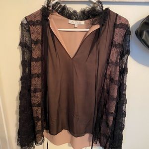 Black lace blouse